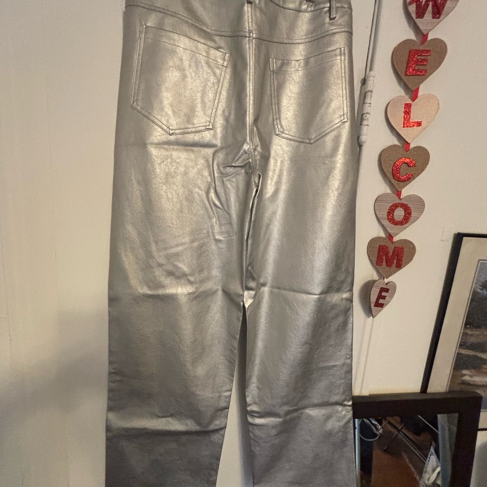 NWT Silver Straight Leg Women's pants Sz L - Picture 2 of 7
